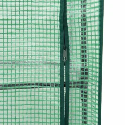 vidaXL Tuinplantenbak met Kasbedekking en Wielen Lichtgrijs PP