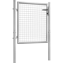vidaXL Tuinpoort gegalvaniseerd staal 105x75 cm zilver