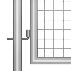 vidaXL Tuinpoort gegalvaniseerd staal 400x75 cm zilver