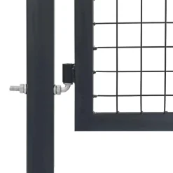 vidaXL Tuinpoort met palen staal 350x100 cm antraciet