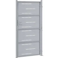 vidaXL Tuinpoort met slot Zilver 85 x 196 cm Roestvrij staal