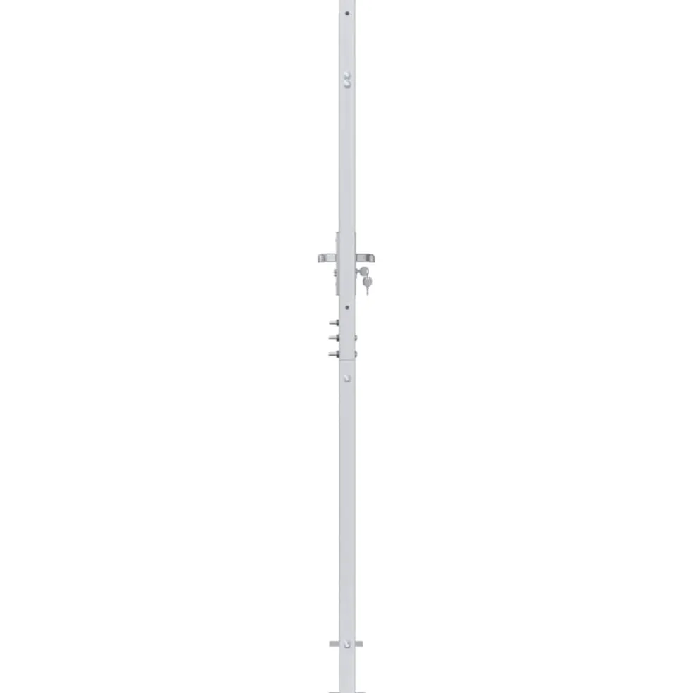 vidaXL Tuinpoort met slot Zilver 85 x 196 cm Roestvrij staal