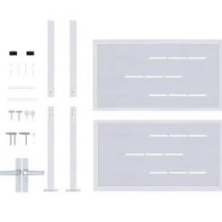vidaXL Tuinpoort met slot Zilver 85 x 97 cm Roestvrij staal