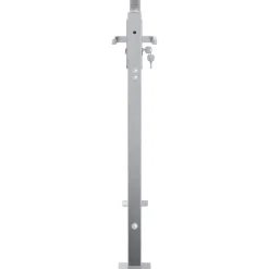 vidaXL Tuinpoort met slot Zilver 85 x 70 cm Roestvrij staal