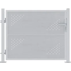 vidaXL Tuinpoort met slot Zilver 85 x 70 cm Roestvrij staal
