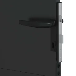 vidaXL Tuinpoort met slot Zwart 110 x 105 cm Gepoedercoat staal