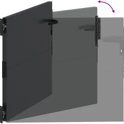 vidaXL Tuinpoort met slot Zwart 110 x 105 cm Gepoedercoat staal