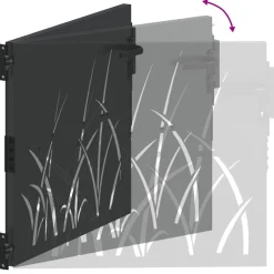 vidaXL Tuinpoort met slot Zwart 85 x 100 cm Poedergecoat staal