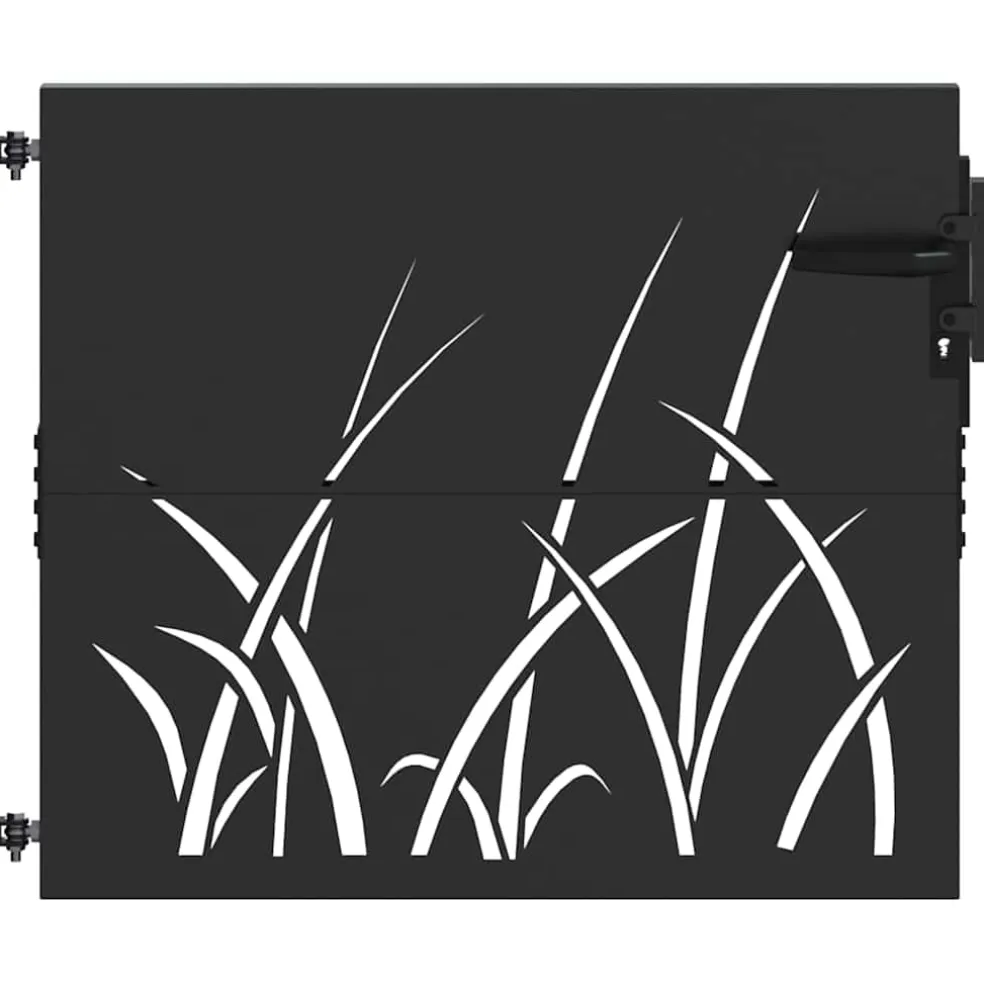 vidaXL Tuinpoort met slot Zwart 85 x 100 cm Poedergecoat staal