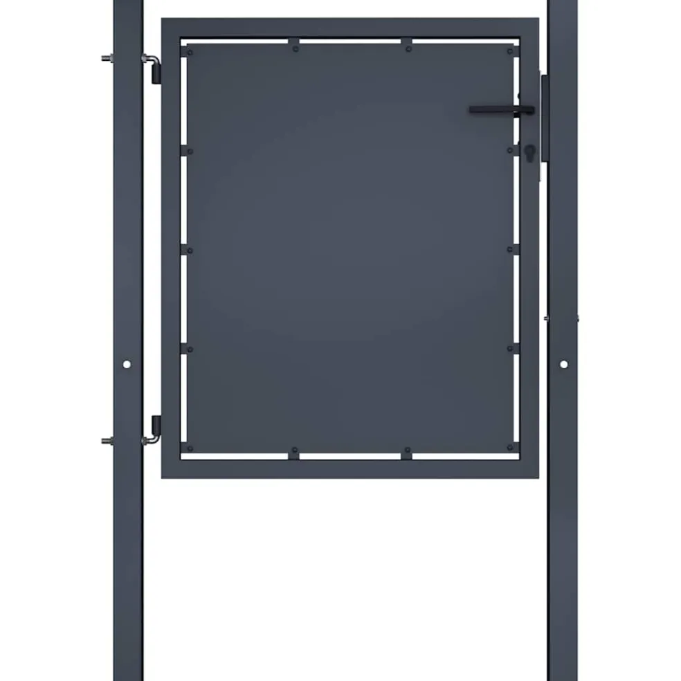 vidaXL Tuinpoort staal 100x75 cm antraciet