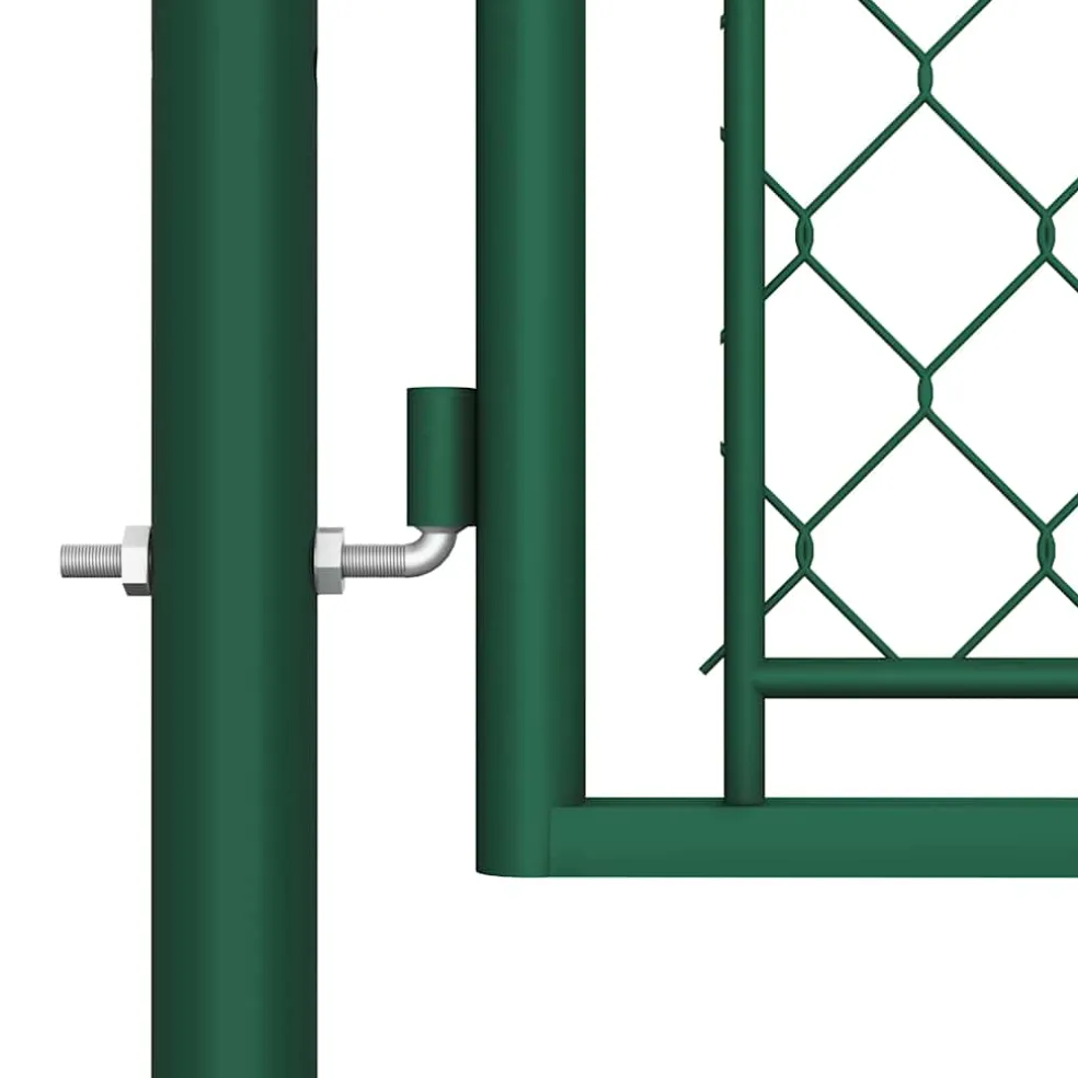 vidaXL Tuinpoort staal 400x75 cm groen