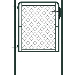 vidaXL Tuinpoort staal 100x75 cm groen