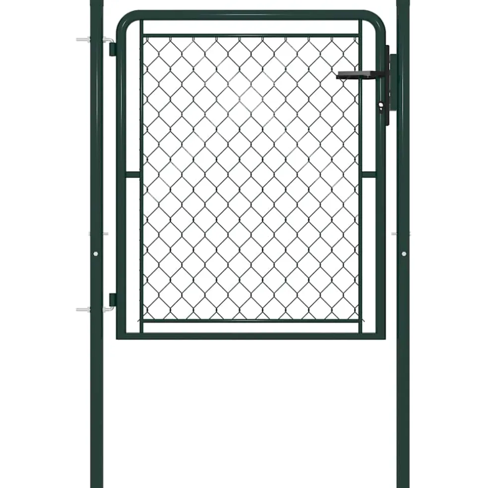 vidaXL Tuinpoort staal 100x75 cm groen