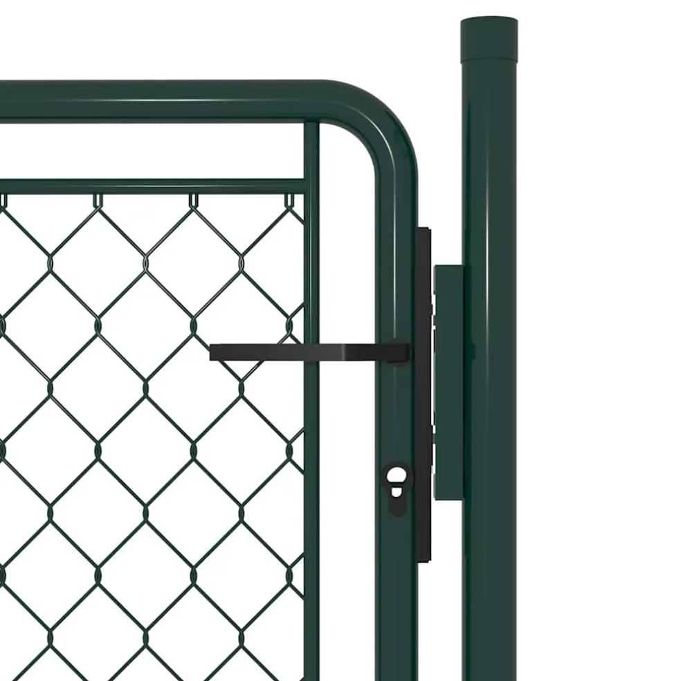 vidaXL Tuinpoort staal 100x75 cm groen