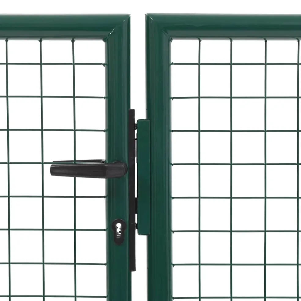 vidaXL Tuinpoort staal 350x75 cm groen