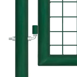 vidaXL Tuinpoort staal 350x75 cm groen