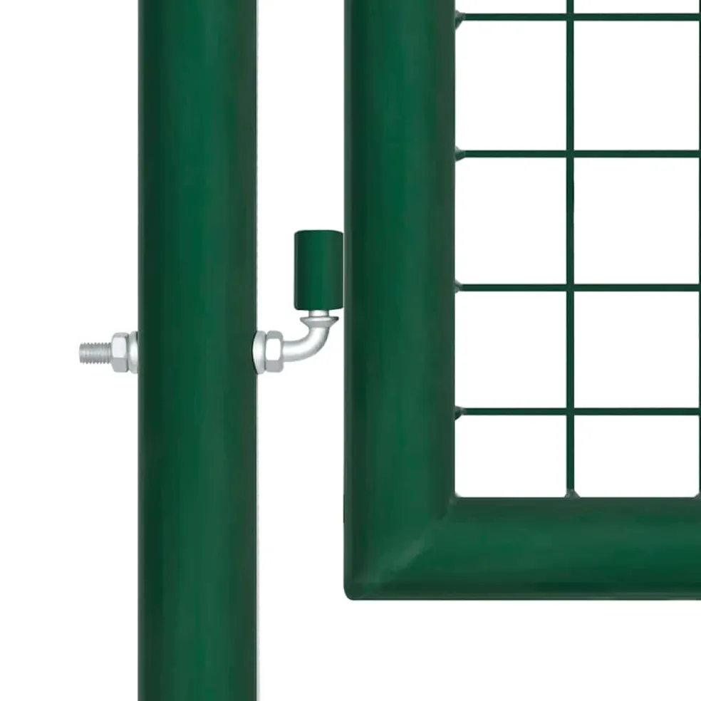 vidaXL Tuinpoort staal 350x75 cm groen