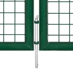 vidaXL Tuinpoort staal 350x75 cm groen