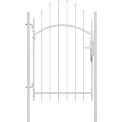 vidaXL Tuinpoort Woerden staal 1x2,25 m wit