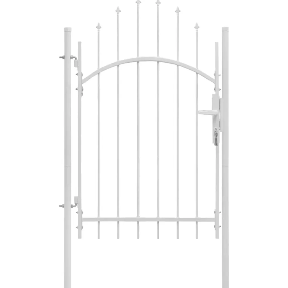 vidaXL Tuinpoort Woerden staal 1x2,25 m wit