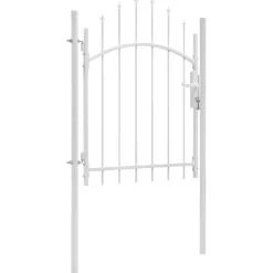 vidaXL Tuinpoort Woerden staal 1x1,25 m wit
