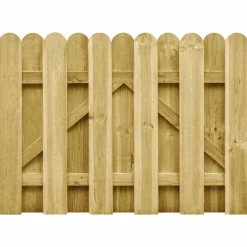 vidaXL Tuinpoort 100 x 75 cm Massief grenenhout Groen