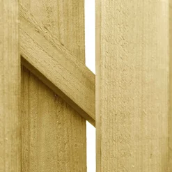 vidaXL Tuinpoort 100 x 75 cm Massief grenenhout Groen