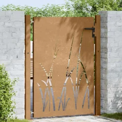 vidaXL Tuinpoort 100 x 150 cm Poedergecoat staal Zwart Vergrendelbaar