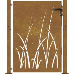 vidaXL Tuinpoort 100 x 150 cm Poedergecoat staal Zwart Vergrendelbaar