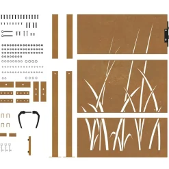 vidaXL Tuinpoort 100 x 150 cm Poedergecoat staal Zwart Vergrendelbaar