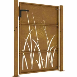 vidaXL Tuinpoort 100 x 150 cm Poedergecoat staal Zwart Vergrendelbaar