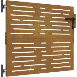 vidaXL Tuinpoort 85 x 75 cm Poedergecoat staal Zwart Vergrendelbaar