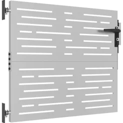 vidaXL Tuinpoort 85 x 75 cm Poedergecoat staal Zwart Vergrendelbaar