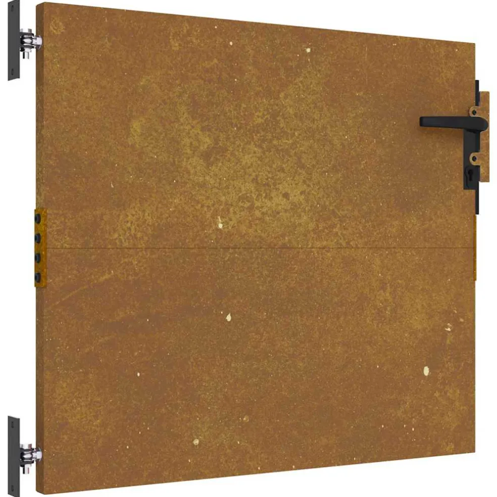 vidaXL Tuinpoort 85 x 75 cm Poedergecoat staal Zwart Vergrendelbaar