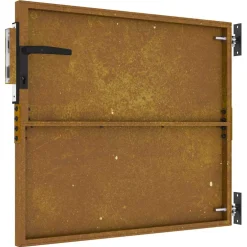 vidaXL Tuinpoort 85 x 75 cm Poedergecoat staal Zwart Vergrendelbaar