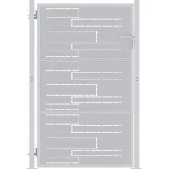 vidaXL Tuinpoort 85 x 120 cm Roestvrij staal zilver Vergrendelbaar