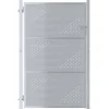 vidaXL Tuinpoort 85 x 144 cm Roestvrij staal zilver Vergrendelbaar