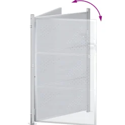 vidaXL Tuinpoort 85 x 144 cm Roestvrij staal zilver Vergrendelbaar