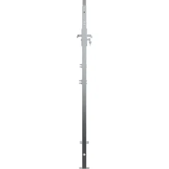 vidaXL Tuinpoort 85 x 144 cm Roestvrij staal zilver Vergrendelbaar