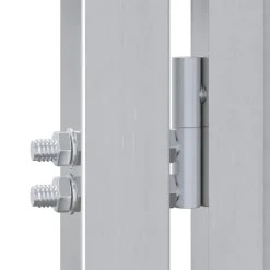 vidaXL Tuinpoort 85 x 174 cm Roestvrij staal zilver Vergrendelbaar