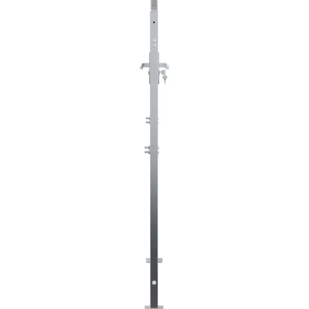 vidaXL Tuinpoort 85 x 120 cm Roestvrij staal zilver Vergrendelbaar