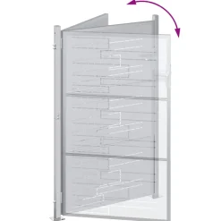 vidaXL Tuinpoort 85 x 144 cm Roestvrij staal zilver Vergrendelbaar