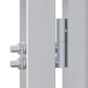 vidaXL Tuinpoort 85 x 196 cm Roestvrij staal zilver Vergrendelbaar
