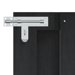 vidaXL Tuinpoort 100 x 80 cm WPC en Aluminium Zwart