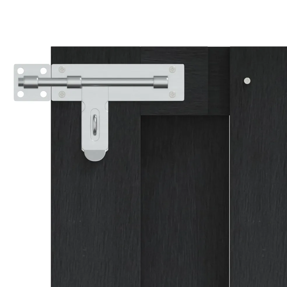 vidaXL Tuinpoort 100 x 80 cm WPC en Aluminium Zwart