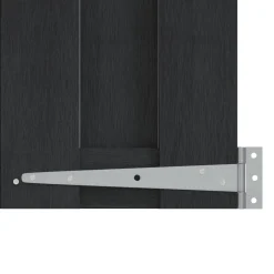 vidaXL Tuinpoort 100 x 80 cm WPC en Aluminium Zwart