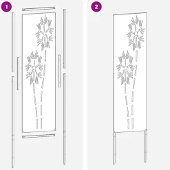 vidaXL Tuin Privacy Screen Antraciet 32 x 140 cm Koudgewalst staal