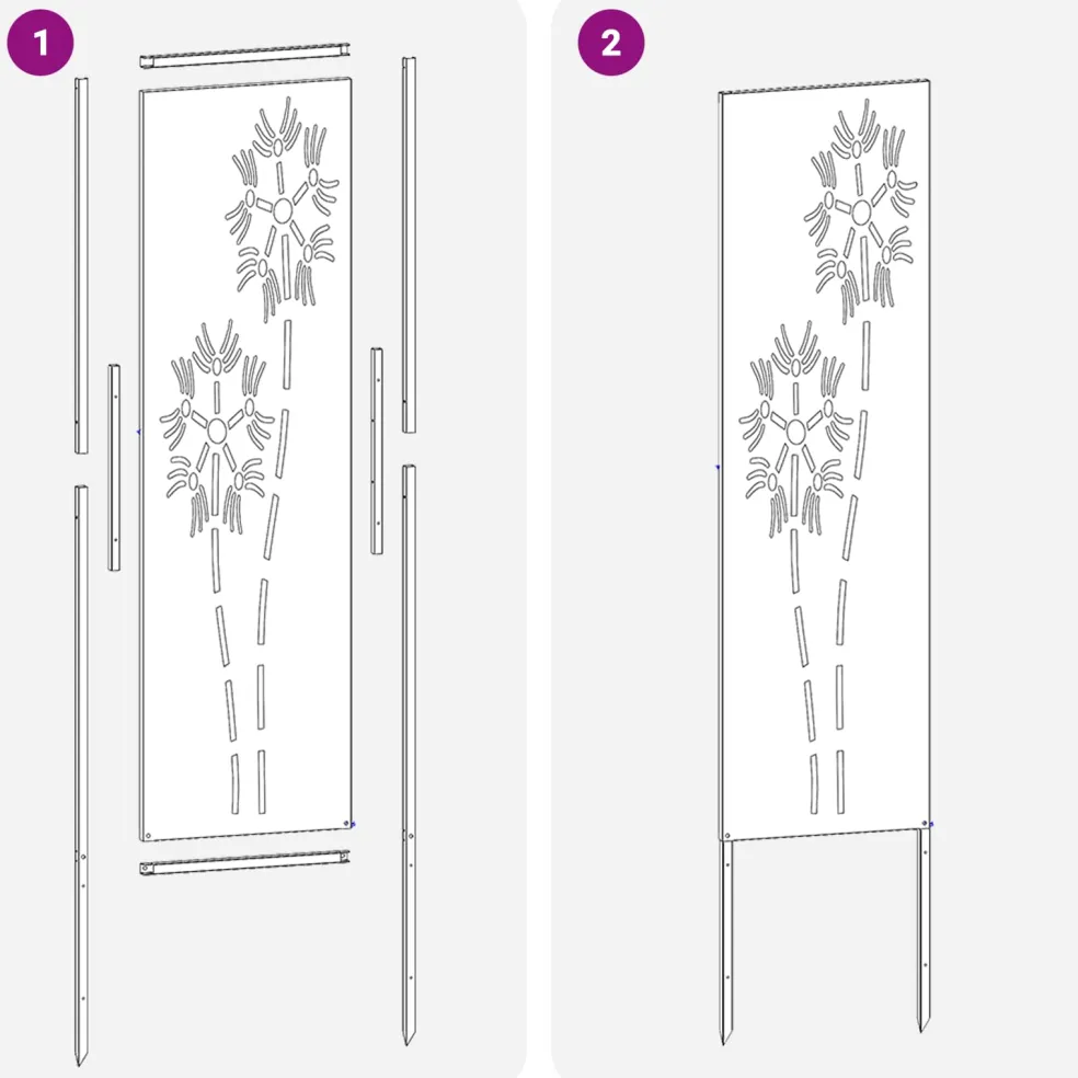 vidaXL Tuin Privacy Screen Antraciet 32 x 140 cm Koudgewalst staal