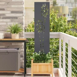 vidaXL Tuin Privacy Screen Antraciet 32 x 140 cm Koudgewalst staal