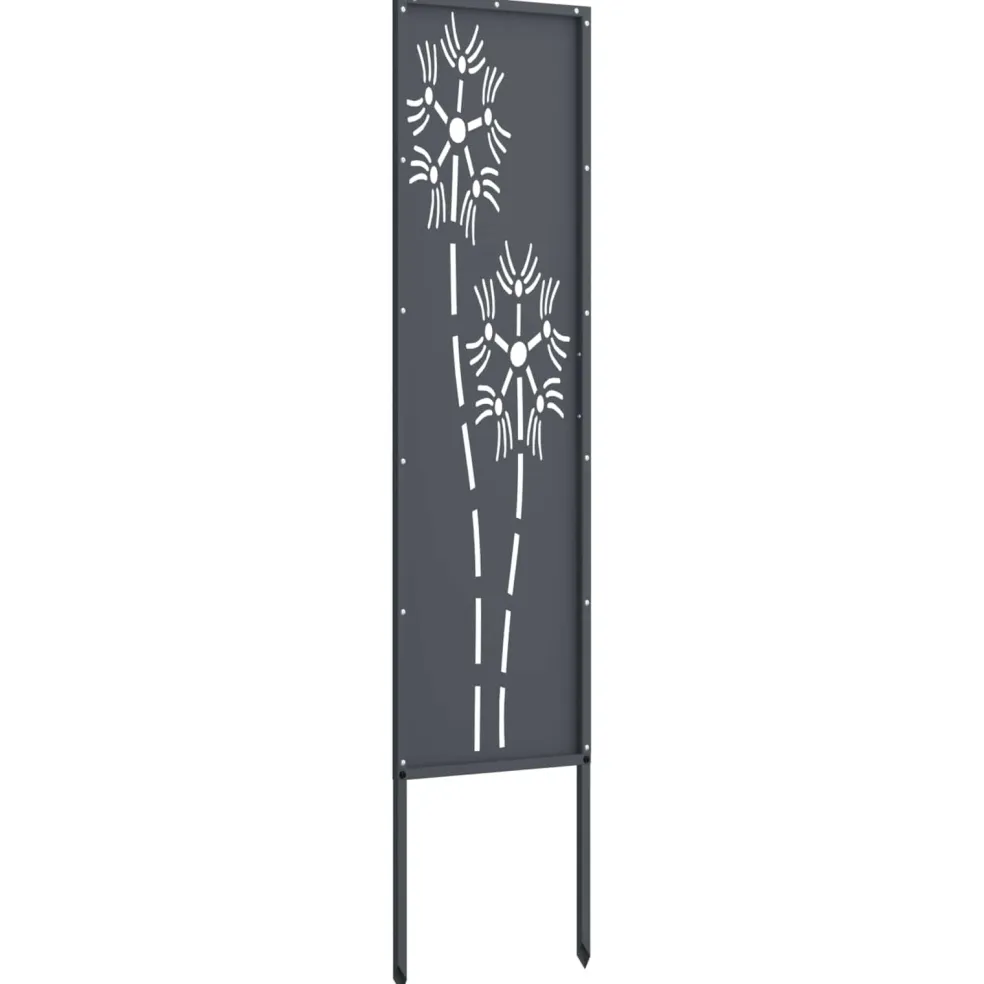 vidaXL Tuin Privacy Screen Antraciet 32 x 140 cm Koudgewalst staal